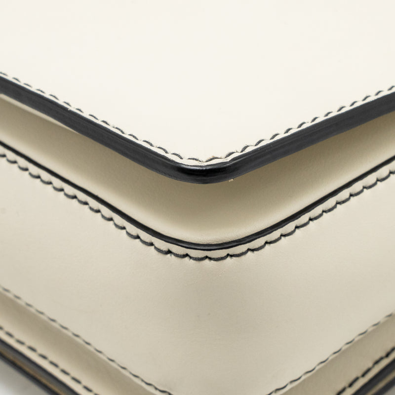 Dior Diorevolution Flap Bag Calfskin White SHW