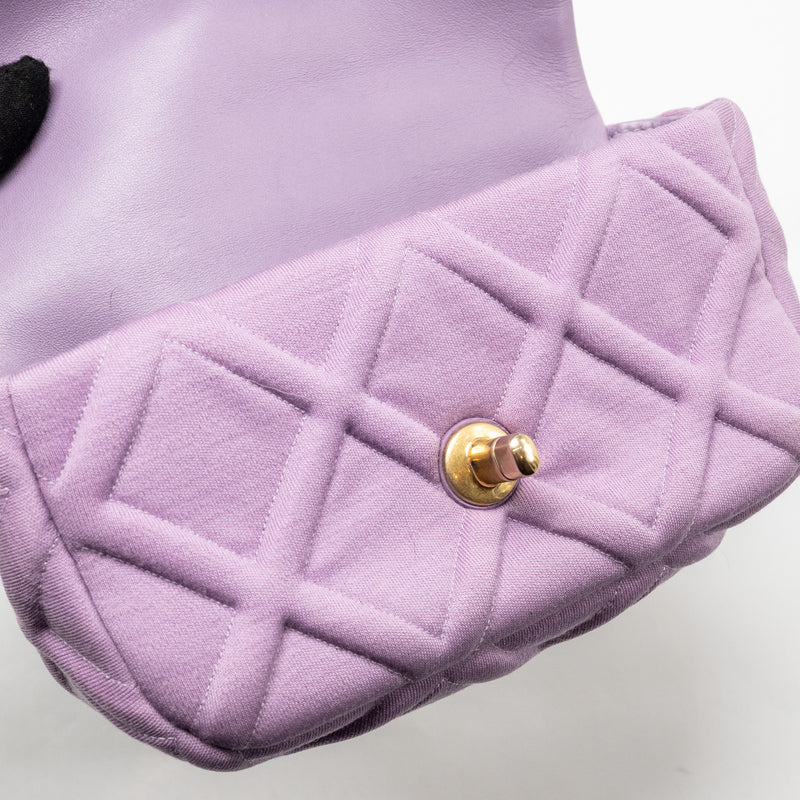 Chanel 19 Belt/Waist Bag Fabric Purple Multicoloured Hardware