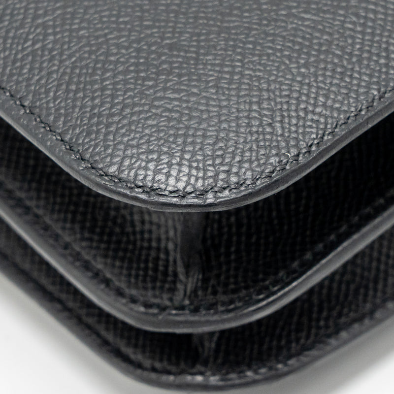 Hermes Mini Constance Epsom Black Brushed GHW Stamp K