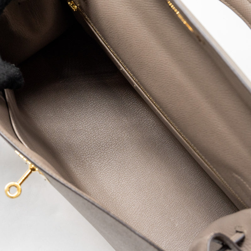 Hermes Kelly 32 Epsom M8 Gris Asphalte GHW Stamp C