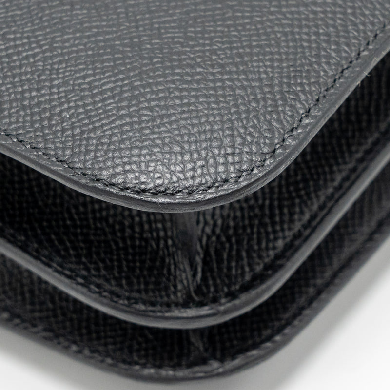 Hermes Mini Constance Epsom Black Brushed GHW Stamp K