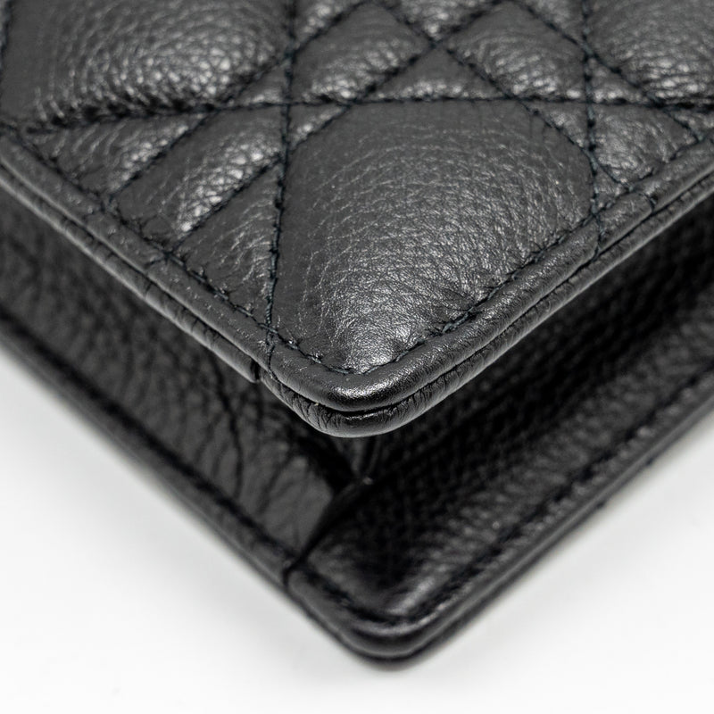 Dior Caro Every Dior Pouch Supple Calfskin Black GHW