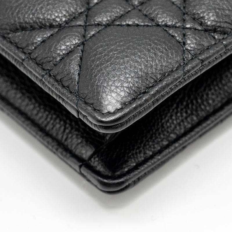Dior Caro Every Dior Pouch Supple Calfskin Black GHW