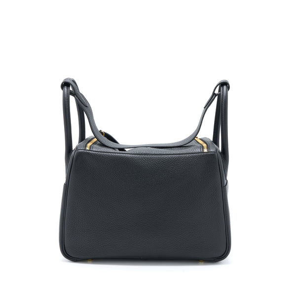 Hermes Lindy 30 Clemence Black GHW Stamp U