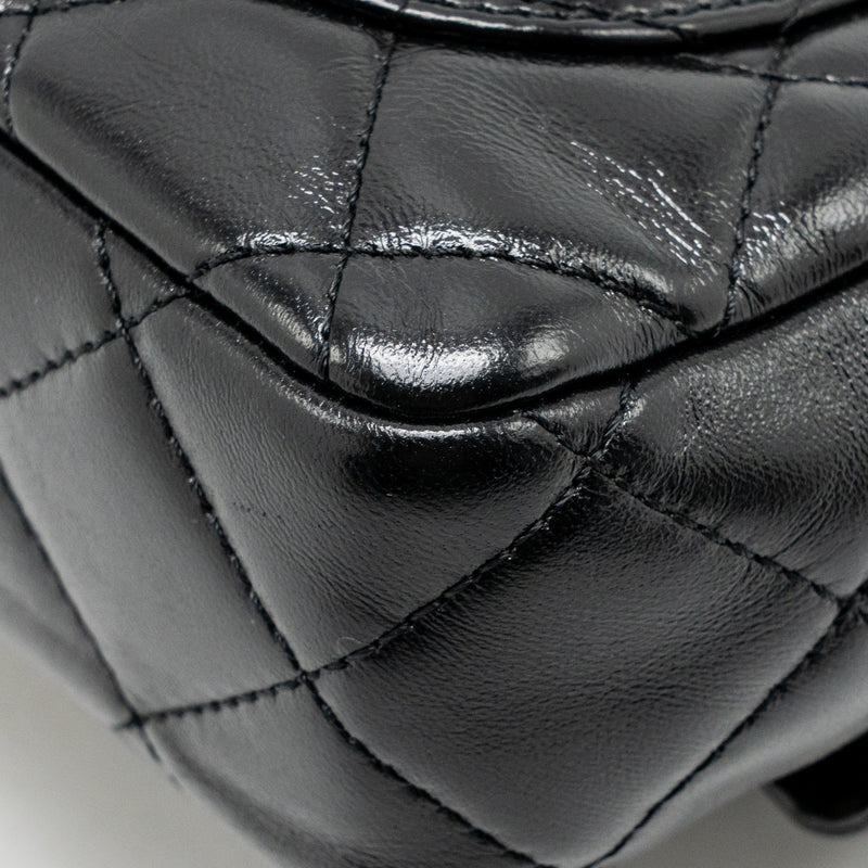 Chanel top handle flap bag shiny lambskin black GHW (microchip)