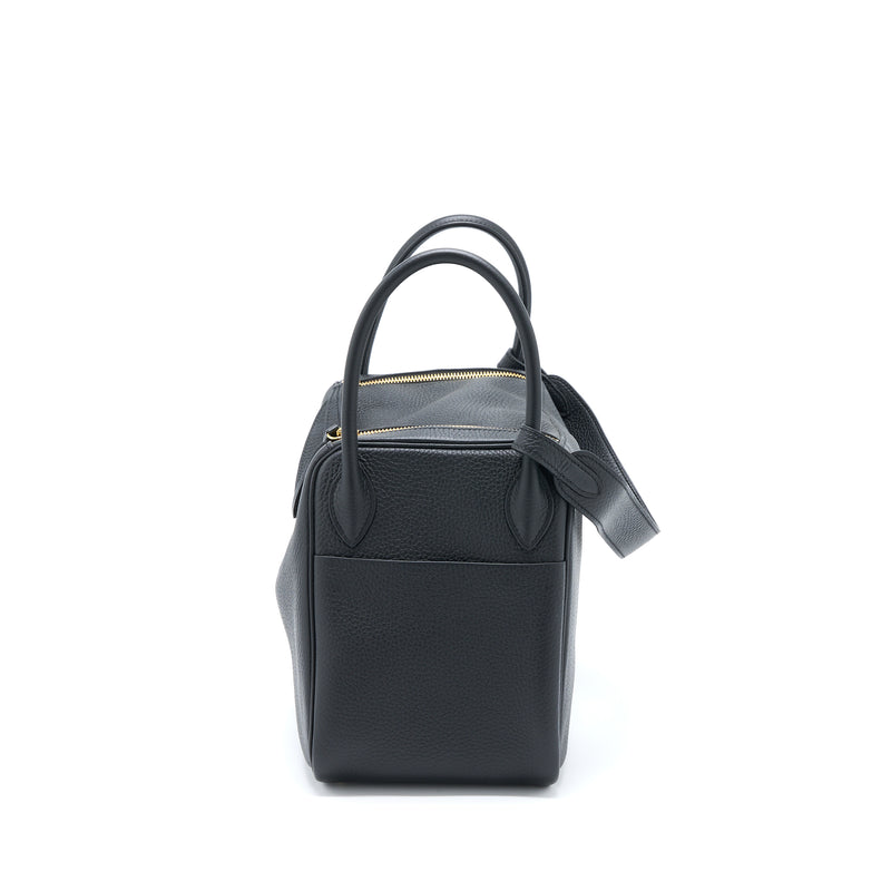 Hermes Lindy 30 Clemence Black GHW Stamp U