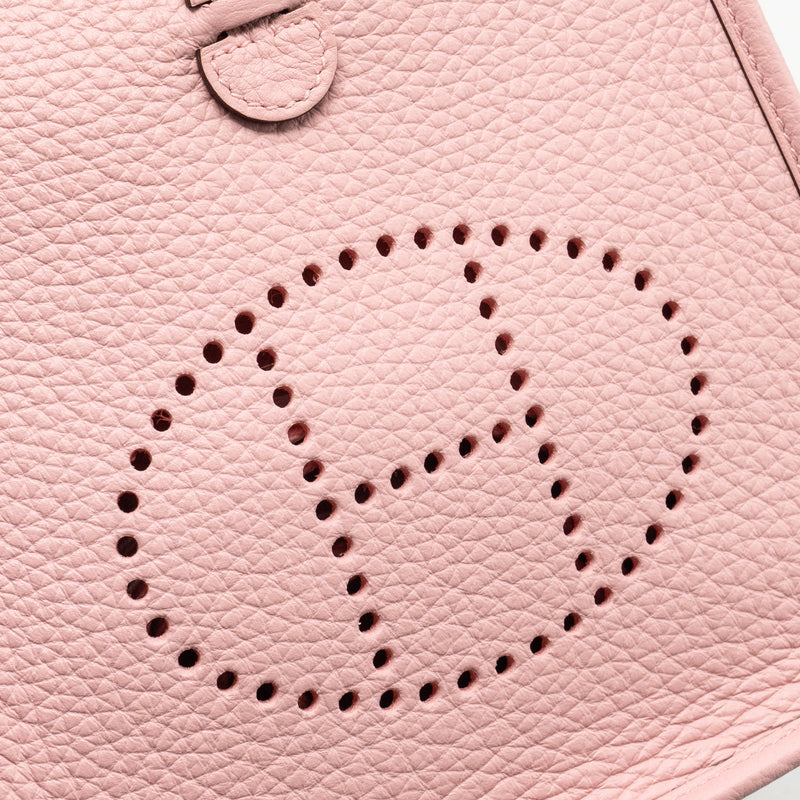 Hermes Mini Evelyne Clemence Rose Sakura SHW Stamp B