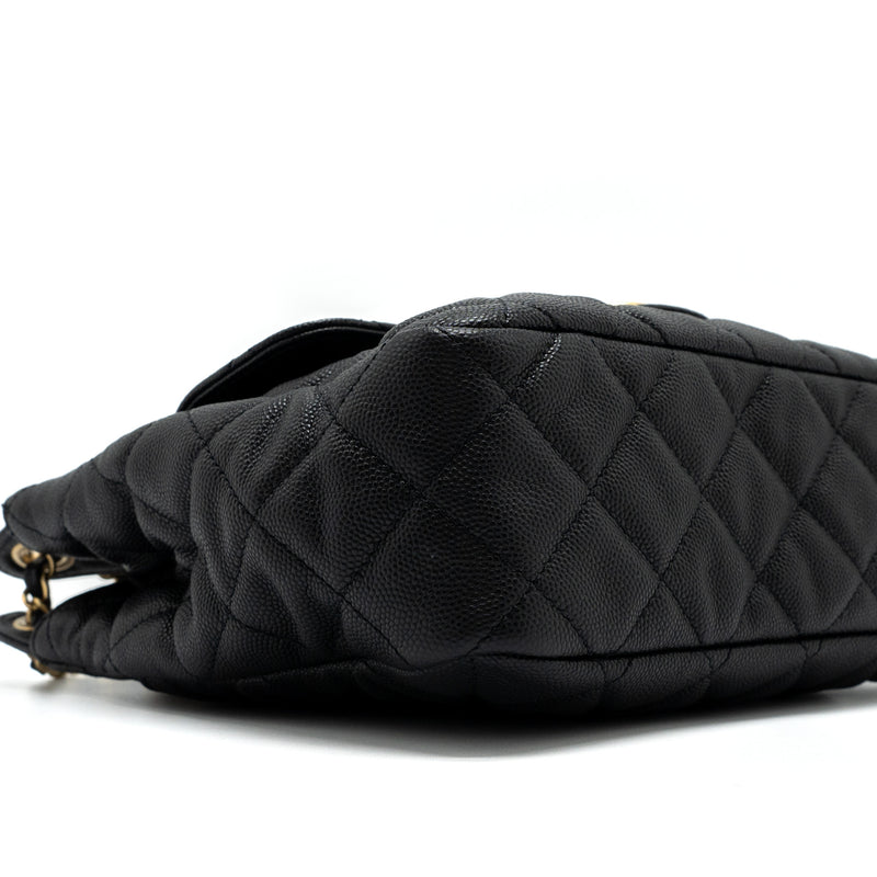 Chanel 23C Hobo Bag Grained Calfskin Black GHW (Microchip)