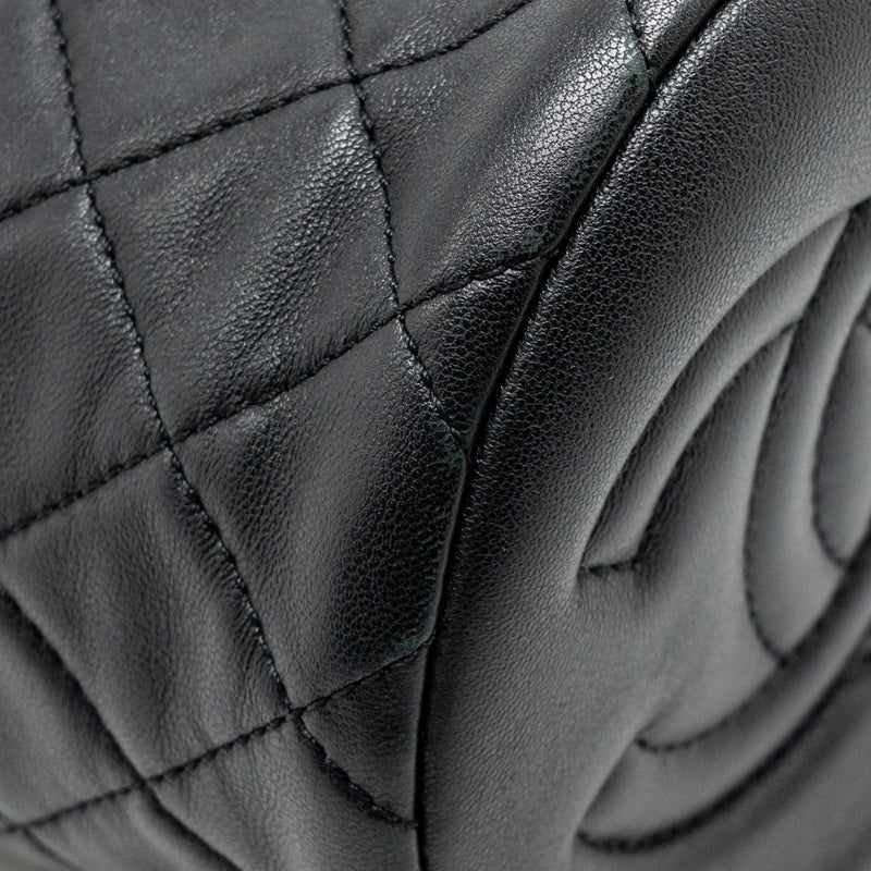 Chanel Pearl Crush mini bucket bag lambskin black GHW (microchip)