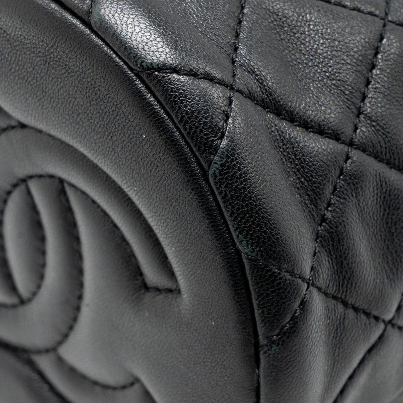 Chanel Pearl Crush mini bucket bag lambskin black GHW (microchip)