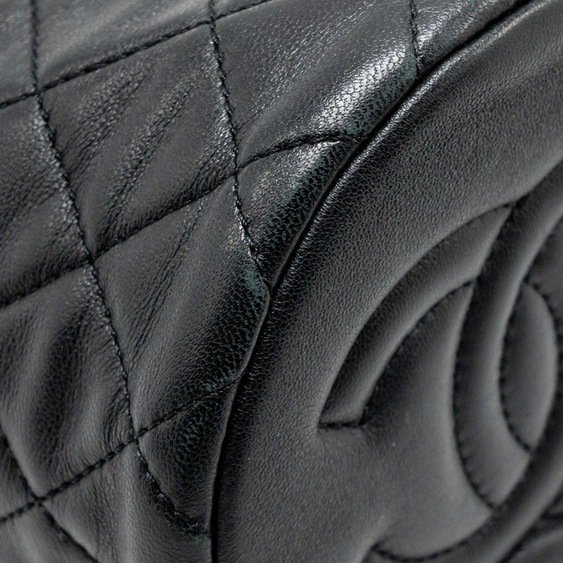 Chanel Pearl Crush mini bucket bag lambskin black GHW (microchip)