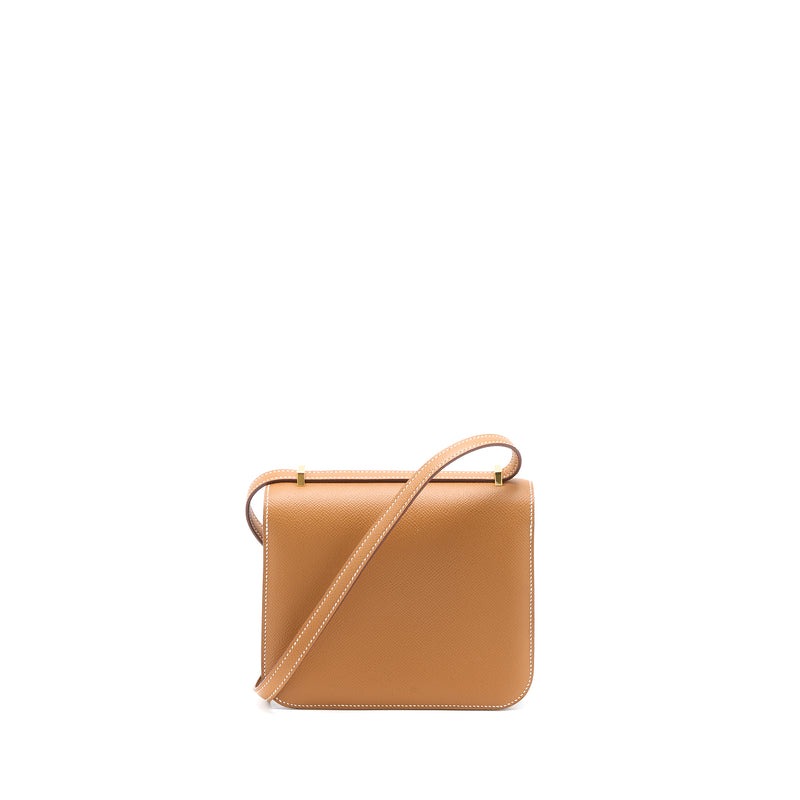 Hermes Mini Constance Epsom Gold GHW Stamp U