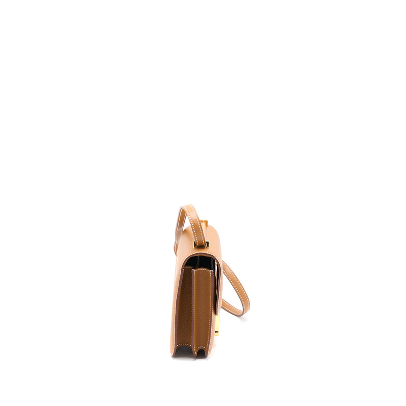 Hermes Mini Constance Epsom Gold GHW Stamp U