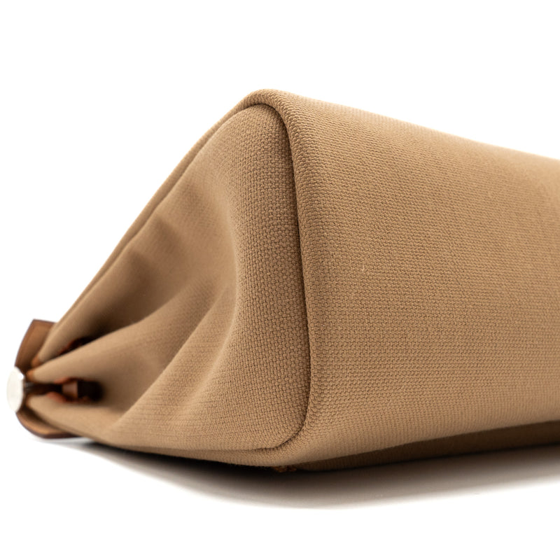 Hermes Herbag 31 Zip Bag Canvas/Hunter Chai/Fauve SHW Stamp Z