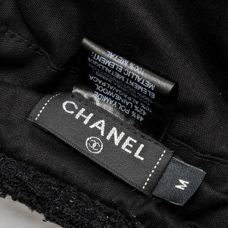 Chanel Size M CC logo Beret Polyamide/Wool Black SHW