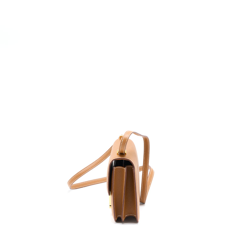 Hermes Mini Constance Epsom Gold GHW Stamp U