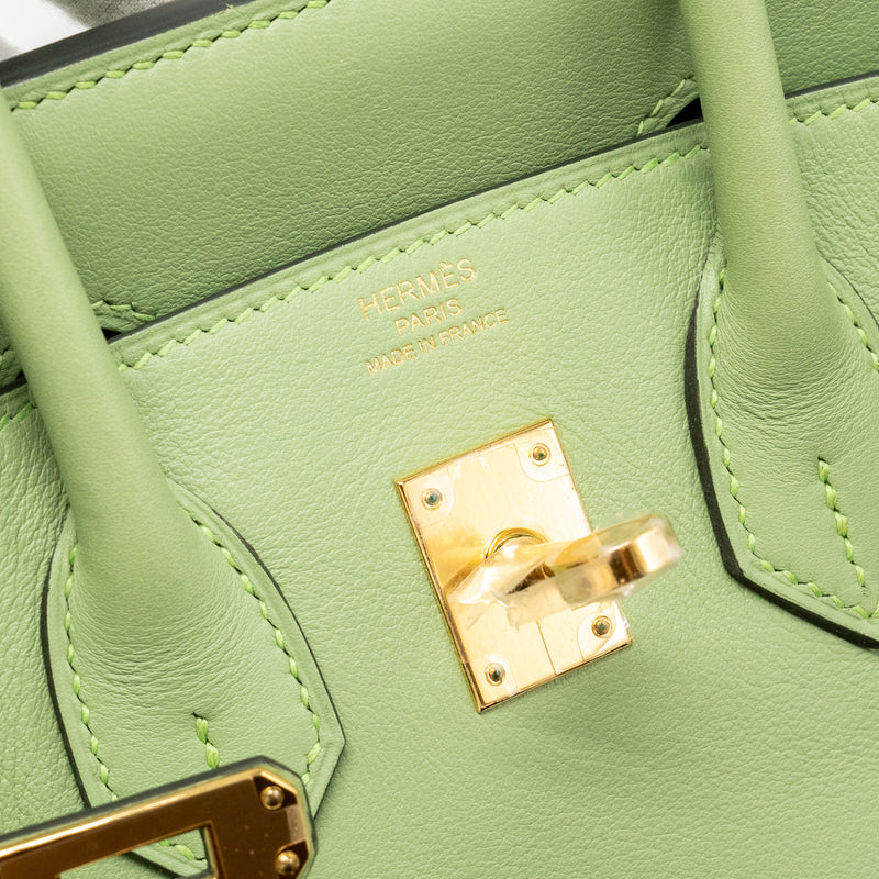 Hermes Birkin 25 Swift Vert Criquet GHW Stamp Y
