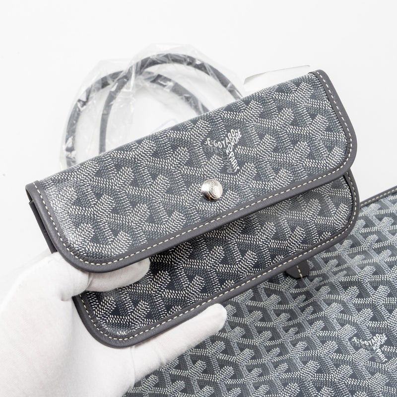 Goyard Saint Louis PM tote bag goyardline canvas / leather grey SHW