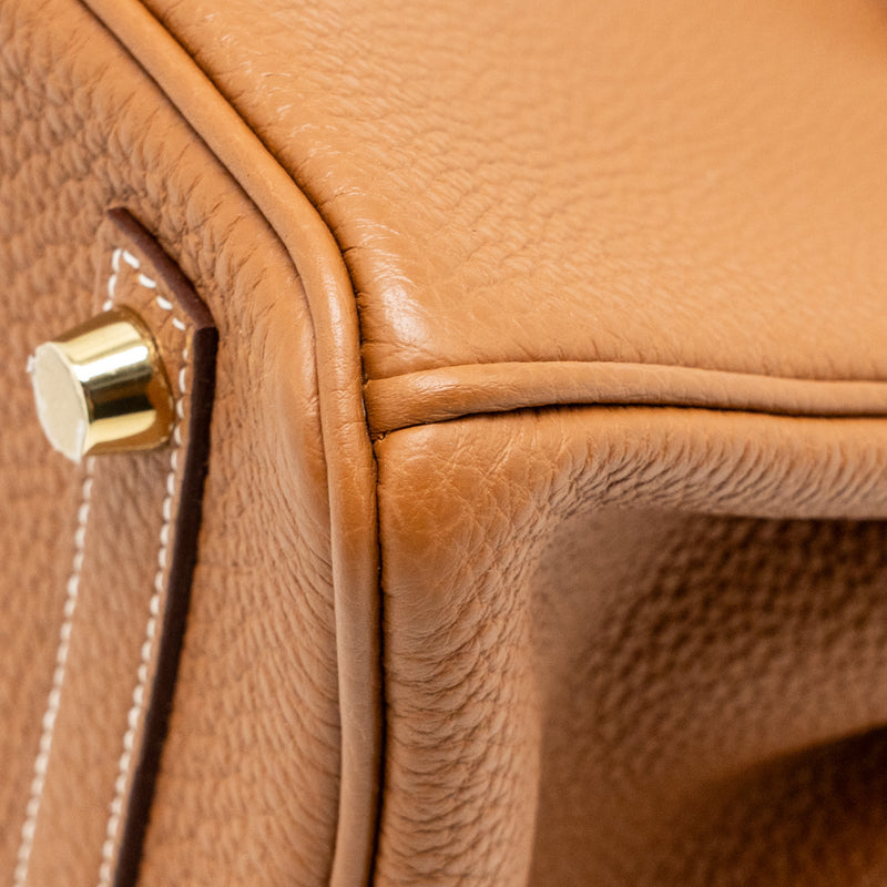 Hermes Birkin 25 togo gold GHW stamp U