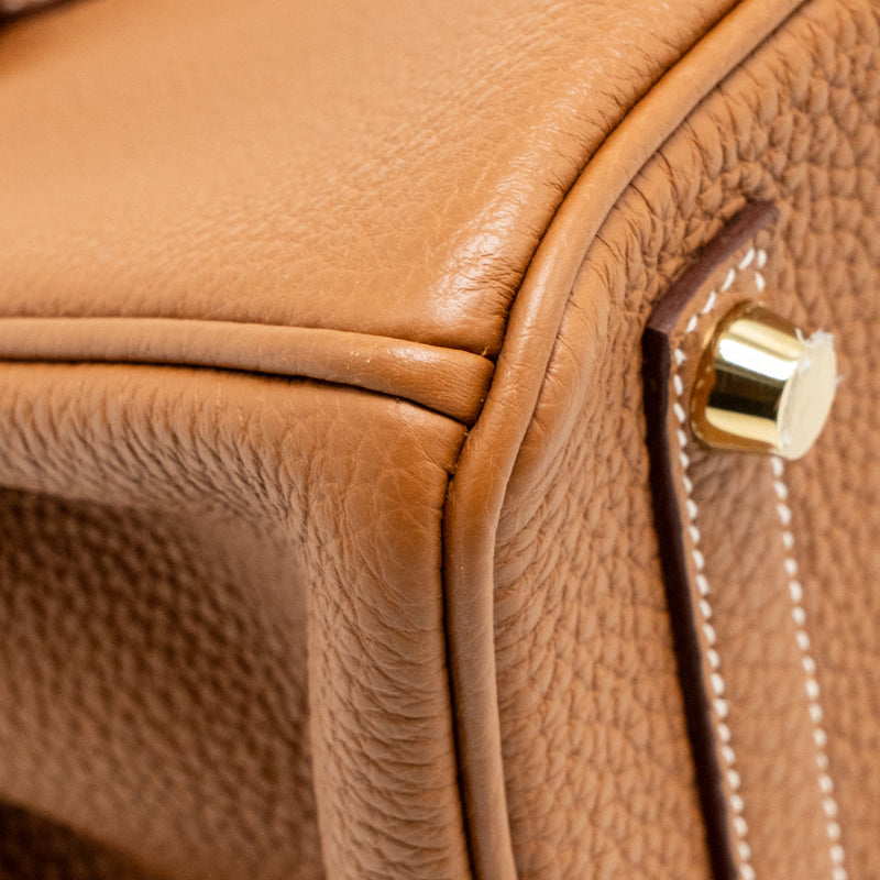 Hermes Birkin 25 togo gold GHW stamp U