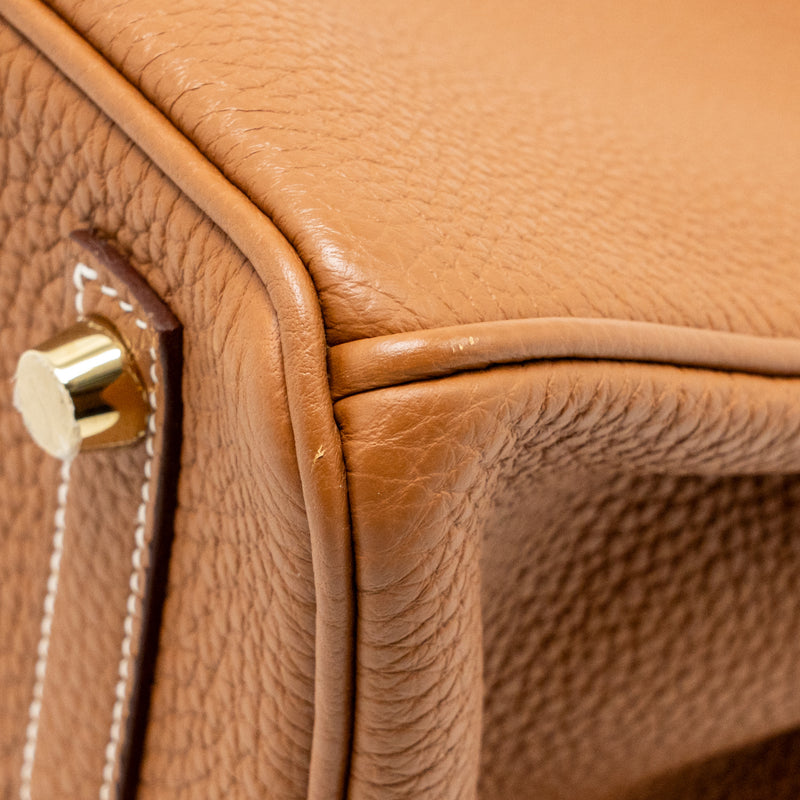 Hermes Birkin 25 togo gold GHW stamp U