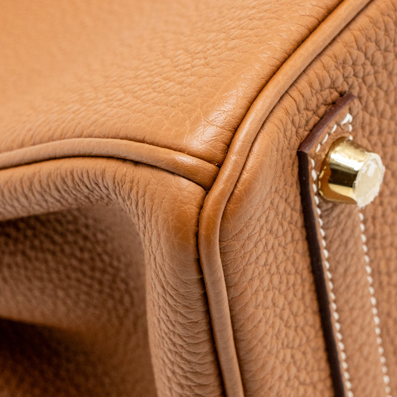 Hermes Birkin 25 togo gold GHW stamp U