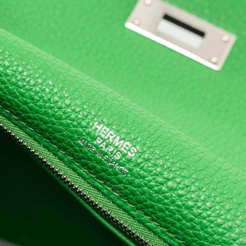 Hermes Kelly 32 Ghillies Togo/Swift Bamboo SHW Stamp Square R