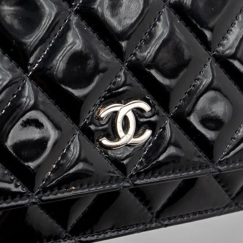 Chanel Classic Wallet On Chain Patent Black SHW