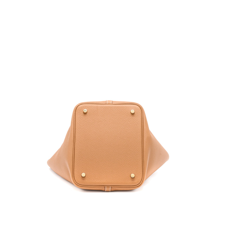 Hermes Picotin 22 Lock Bag Clemence Gold GHW Stamp B