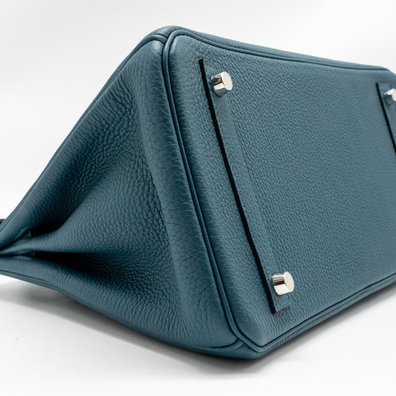 Hermes birkin 30 togo vert Bosphorus / blue ocean SHW stamp Z