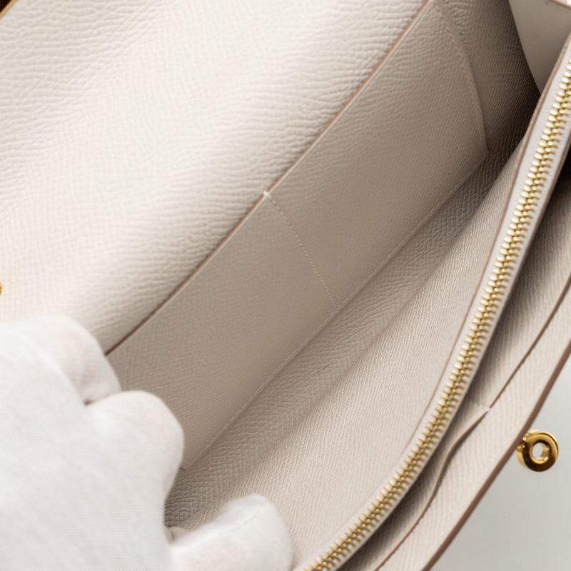 Hermes Kelly To Go Epsom Gris Pale GHW Stamp B