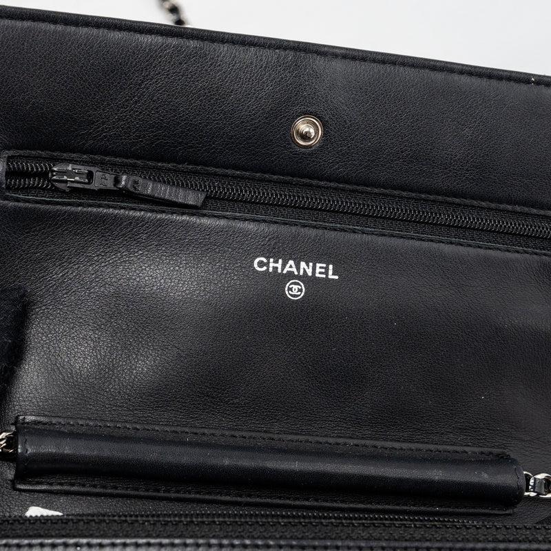 Chanel Classic Wallet On Chain Patent Black SHW