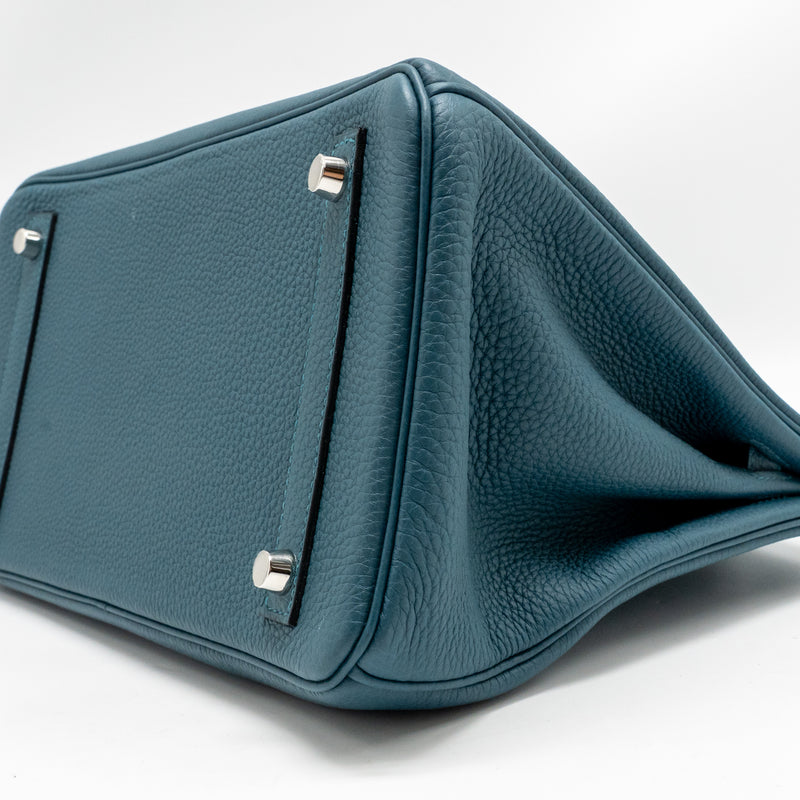 Hermes birkin 30 togo vert Bosphorus / blue ocean SHW stamp Z