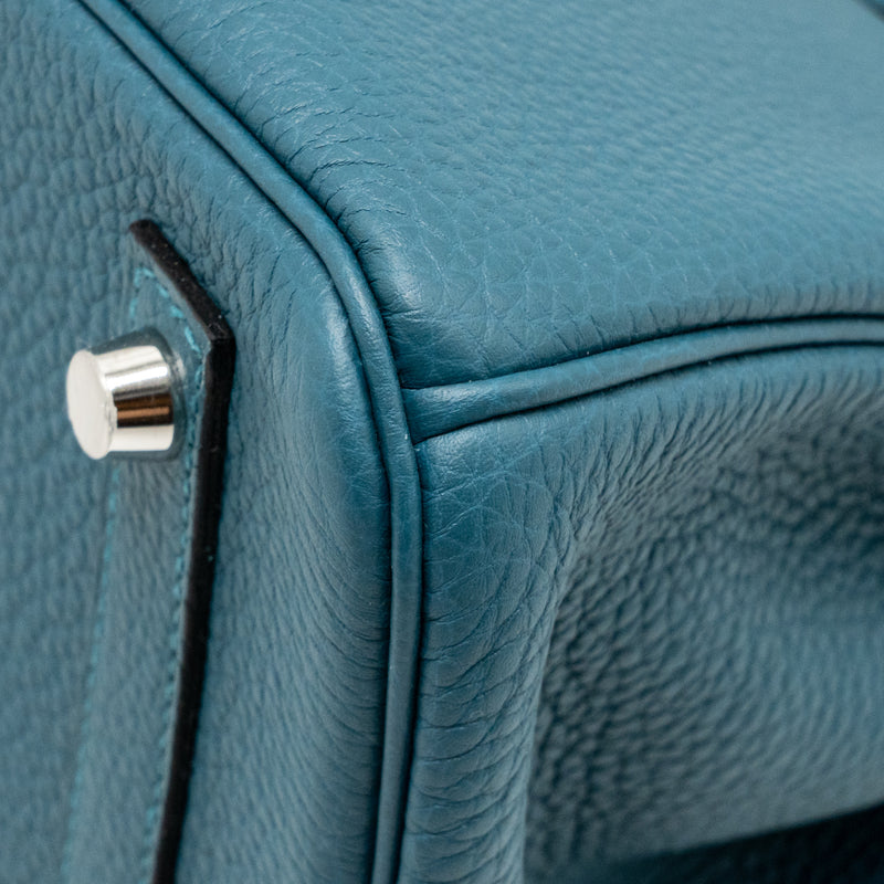 Hermes birkin 30 togo vert Bosphorus / blue ocean SHW stamp Z