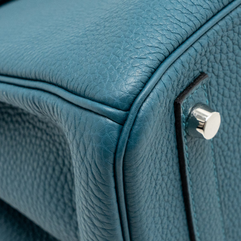 Hermes birkin 30 togo vert Bosphorus / blue ocean SHW stamp Z