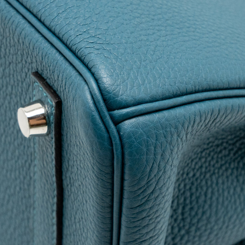 Hermes birkin 30 togo vert Bosphorus / blue ocean SHW stamp Z