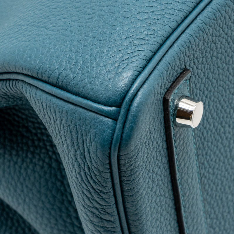 Hermes birkin 30 togo vert Bosphorus / blue ocean SHW stamp Z