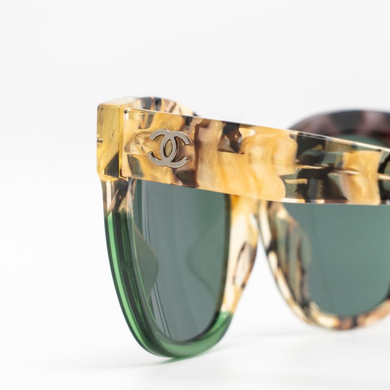 Chanel Acetate Square CC Sunglasses Tortoise Shell Brown SHW 71347A