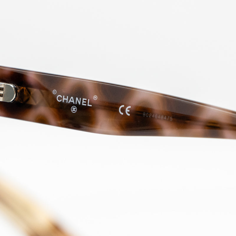 Chanel Acetate Square CC Sunglasses Tortoise Shell Brown SHW 71347A