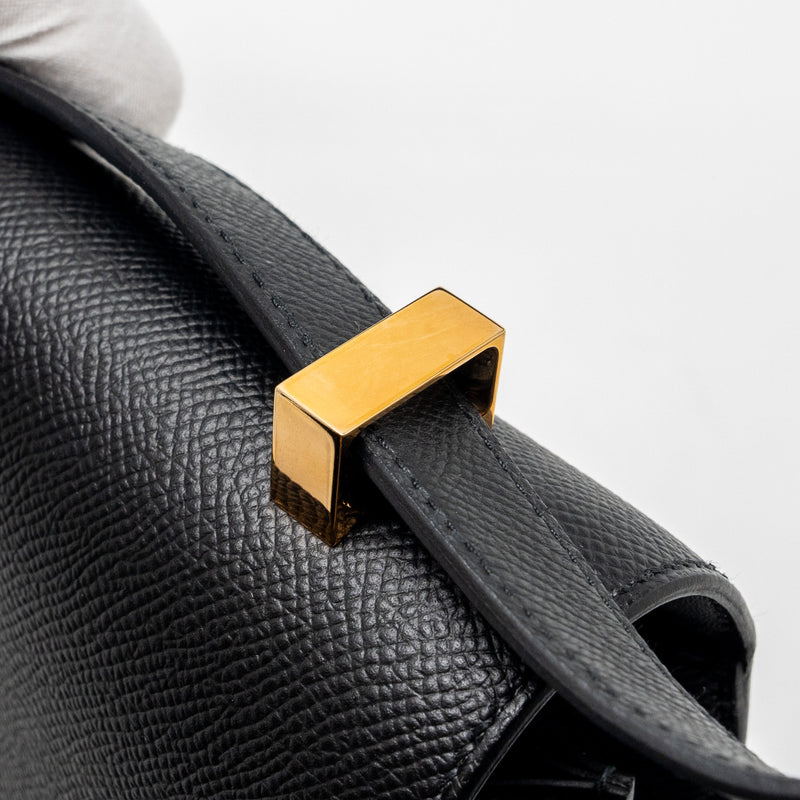 Hermes Constance 24 epsom black RGHW stamp Y