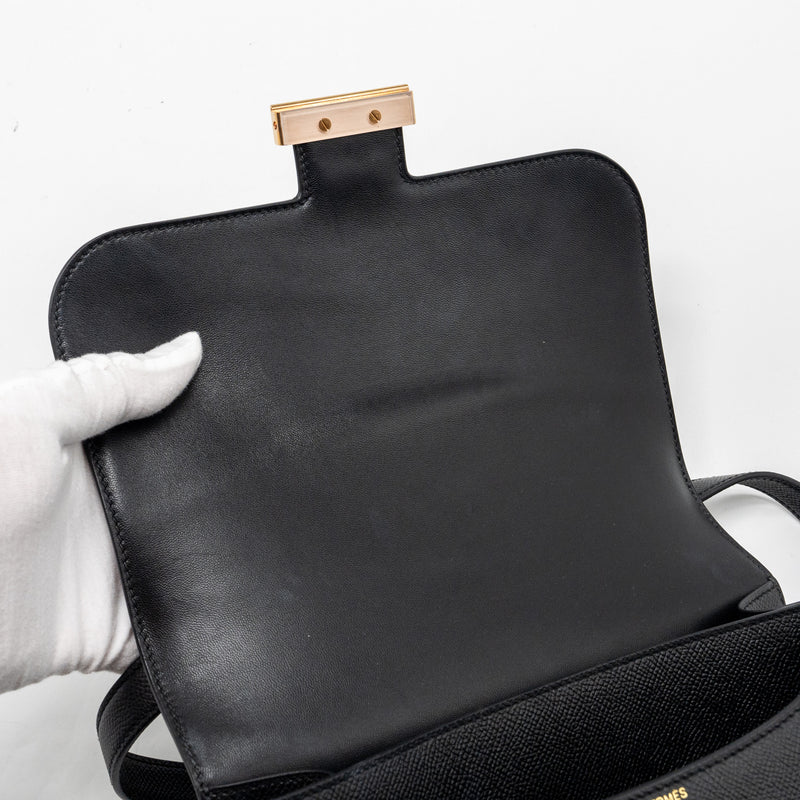 Hermes Constance 24 epsom black RGHW stamp Y