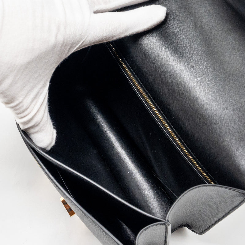 Hermes Constance 24 epsom black RGHW stamp Y