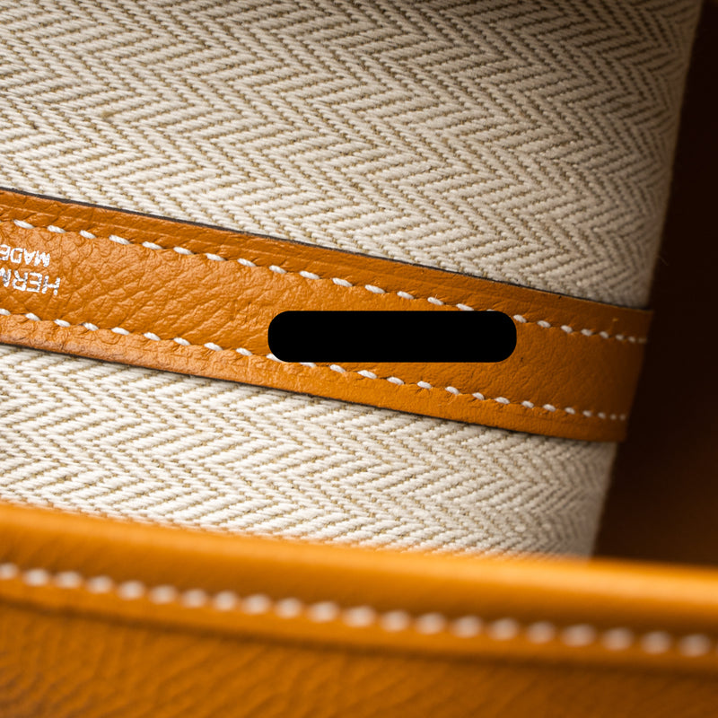 Hermes Garden Party 30 Epsom Toffee SHW Stamp C