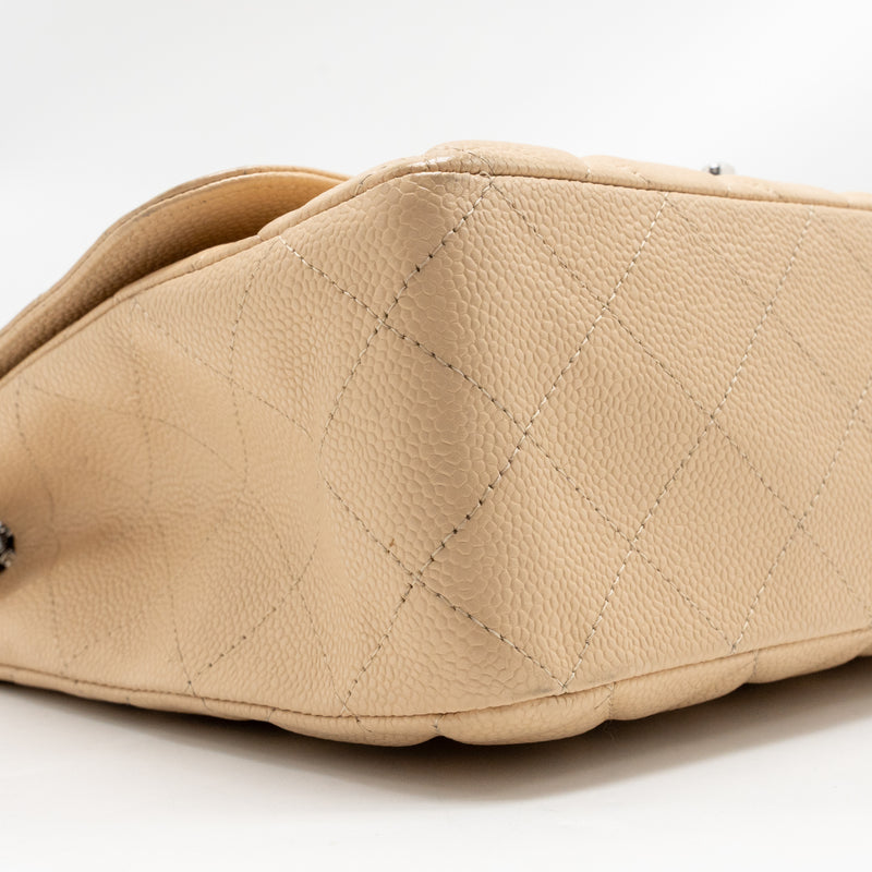 Chanel Jumbo Classic Single Flap Bag Caviar Beige SHW