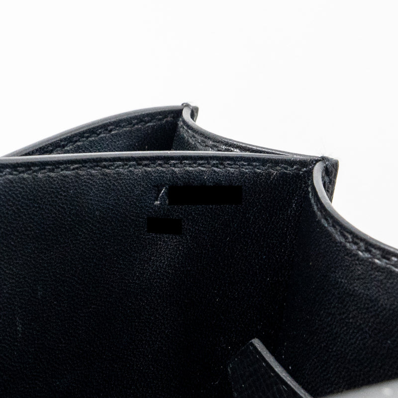 Hermes Constance 24 epsom black RGHW stamp Y