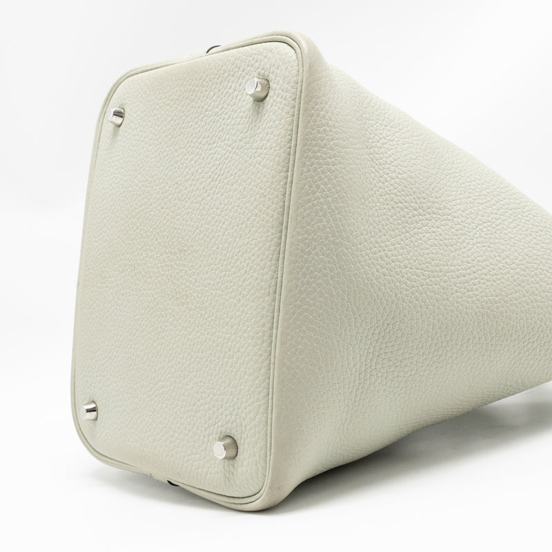 Hermes Picotin 22 lock bag Clemence Gris Neve SHW stamp B