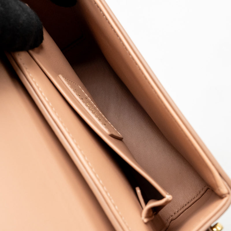 Dior 30 Montaigne Box Calfskin Rose de Ven GHW