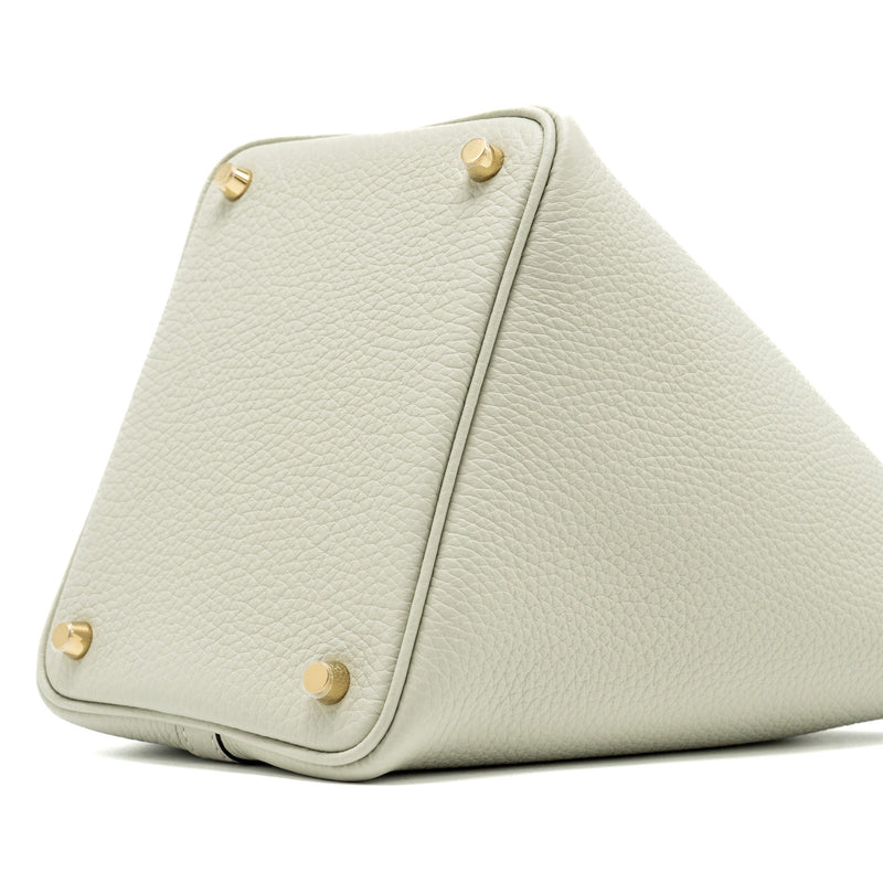 Hermes Picotin 18 Lock Bag Clemence Gris Neve GHW Stamp B
