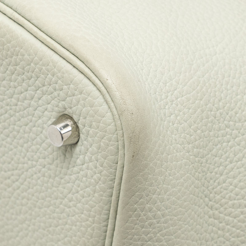 Hermes Picotin 22 lock bag Clemence Gris Neve SHW stamp B