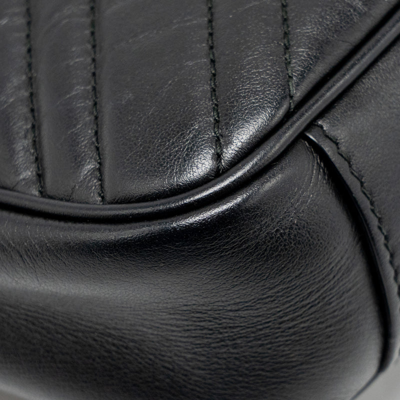 Gucci Small GG Marmont Shoulder Bag Calfskin Black GHW
